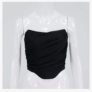 2-for-1 Strapless White/Black Corset